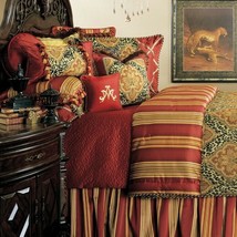Michael Amini Nobel Philippe Red Silk 2-PC Round and Square Decorative Pillows - £103.33 GBP