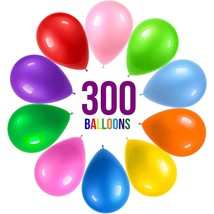 Prextex 300 Party Balloons Assorted Colors, 12 Inch - 10 Rainbow Colors - Bulk P - £29.75 GBP