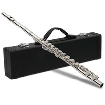 New Nickel Plated School Band Student 16 Hole C Flute Set For Beginner - £90.03 GBP