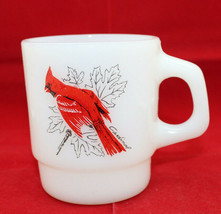 Anchor Hocking Fire King Cardinal Baltimore Orioles Bird Glass Coffee Mu... - £17.06 GBP