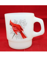 Anchor Hocking Fire King Cardinal Baltimore Orioles Bird Glass Coffee Mu... - £17.30 GBP