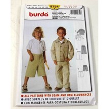 Burda 9754 Sewing Pattern Childs Pants Shorts Jacket Size 3 through 8 Uncut - $7.91