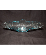 Vintage Jeannette Glass Banana Boat GONDOLA BLUE Pattern Fruit Bowl - UN... - $48.48