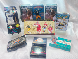 10 Sets Of Baseball Hockey Golf Football Sports Trading Cards In Boxes And Tins - £47.67 GBP