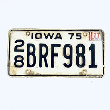 1977 United States Iowa Delaware County Passenger License Plate 28 BRF981 - £13.21 GBP