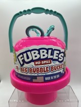 PINK Fubbles No Spill Bubble BUCKET Party Favor TOY 3 Wands Tip Upside D... - €9,37 EUR