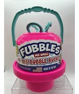 PINK Fubbles No Spill Bubble BUCKET Party Favor TOY 3 Wands Tip Upside D... - $10.80