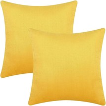 Set of 2 Throw Pillow Covers, Velvet Decorative Pillow Covers, Square Soft 18x18 - £12.40 GBP