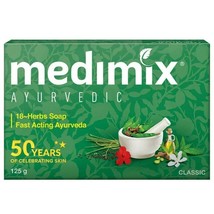 Medimix Ayurvedic Classic 18 Herbs Soap 125gm Bathing Soap Bar Buy 2 Get 1 Free - £7.85 GBP