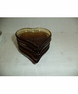 4 Indiana Tiara Amber glass Trinket/ Ring Dishes - $562.37 MXN