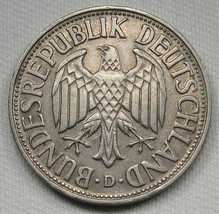 1955-D Germany 1 Mark XF Coin AD930 - $96.68