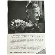 Vintage 1950&#39;s Kodak Retina Reflex S Camera Print Ad Vannevar Bush 7&quot; x 10&quot; - $121.23 MXN