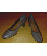 MARK LEMP LADIES H41088 GRAY LEATHER CLASSIC PUMPS-12M-TRIED ON/NOT WORN... - £13.32 GBP