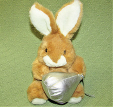 10&quot; Hershey Kisses Bunny Plush Stuffed Kib Rabbit Tan White Silver Chocolate - £14.15 GBP