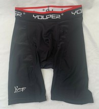 Youper -Padded Sliding Shorts - Size YM -Black with Red Accent and White... - $19.99