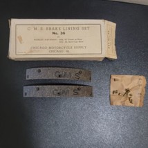 VTG Harley-Davidson Brake Lining Set for 1936 - 1938 WWII Era Collector ... - £33.47 GBP