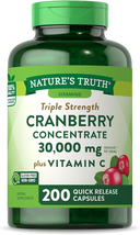 Cranberry Concentrate plus Vitamin C | 30,000Mg | 200 Quick Release Capsules - £21.09 GBP