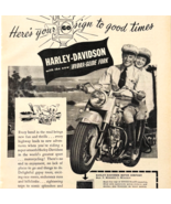 1949 Harley Davidson Motorcycle Advertisement Hydra Glide Forks Bikes DW... - $35.14 CAD