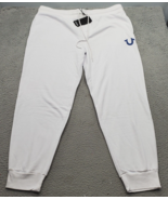 True Religion Jogger Pants Mens 3XL White Elastic Waist Drawstring Swoos... - $89.28 CAD