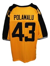Troy Polamalu #43 Gotham Rogues New Men Football Jersey Yellow Any Size image 5