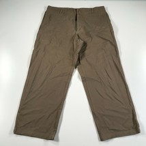 Ermenegildo Zegna Pants Mens 38 Brown Khakis Chinos Cotton Wide Relaxed Fit - £22.06 GBP