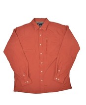 Exofficio Button Up Shirt Mens XL Red Orange Vented Fishing Safari Rip Stop - £17.33 GBP