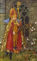 St. Valentine as a Boy Ministering to the Birds by Eleanor Fortesque Brickdale – - £10.04 GBP+