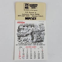 Vintage 1994 Stick Up Calendar Jacksboro National Bank Texas TX Advertising - £10.04 GBP