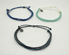 Lot of 3 PURA VIDA String Multi Corded Adjustable Bracelets - $14.84