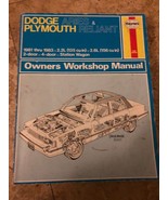 Haynes DODGE Aries &amp; PLYMOUTH Reliant 1981-1983  Repair Workshop Manual - $7.12