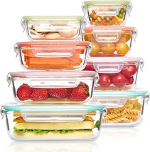 Vtopmart 16 Pieces Glass Meal Prep Container with Lids, for - £32.85 GBP