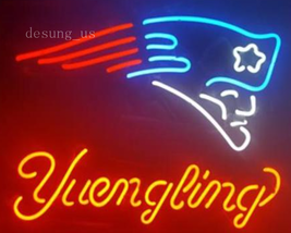 New Yuengling New England Patriots Bar Open Light Neon Sign 24&quot;x20&quot; - £196.64 GBP