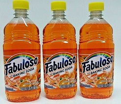 3 Bottles x Fabuloso ORANGE w/ BAKING SODA All Purpose Cleaner 16.9 oz E... - $24.74