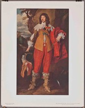 Vintage National Galerie De Art Imprimé Van Dyck Henri II Lorraine Duc Couvert - £28.90 GBP