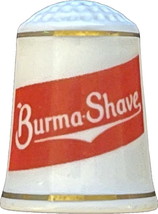 Burma Shave - Franklin Mint 1980 Country Store Porcelain Thimble - $4.99