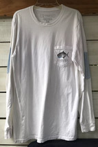 Fish Nautical Thirty-A Threads Men&#39;s S T-shirt Coastal Ties White L//S t... - $17.63