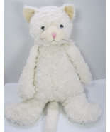 Jellycat Bunglie Ivory White Kitty Cat 15&quot; Floppy Shaggy Plush with whis... - £37.23 GBP