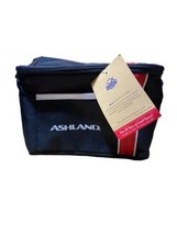 Insulated Cooler Bag, Zippered, Slip Pocket, Black w/Red Stripe, SWEDA ~ Lunch - £11.89 GBP