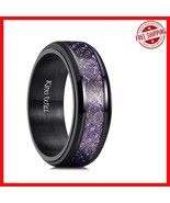 Elegant 8mm Fidget Ring for Anxiety Relief – Hypoallergenic with Purple ... - $49.57 CAD