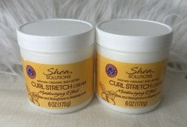 2 JARS Of  Shea Solutions Curl Stretch Cream, 6oz Ea -  NEW! - £8.91 GBP