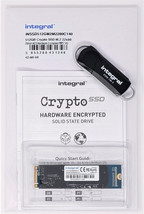 Integral 512GB Crypto Ssd M.2 2280 256-BIT Hardware Encrypted Ssd Drive - New! - £89.25 GBP