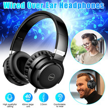 3.5mm Wired Headphone Professional Stereo Bass HiFi Headset Over Ear for PC MP3 - £31.35 GBP