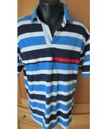 Men&#39;s Tommy Hilfiger Striped Polo Shirt Striped Color Block  Waffle Weav... - $470.41 MXN