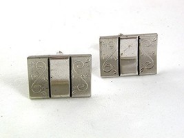 Vintage Silvertone Cufflinks By ANSON 53017 - £19.71 GBP