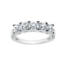 Precious Stars 14k White Gold 2ct Princess-cut Diamonette CZ 5-Stone Ring - $6,657.90 MXN+