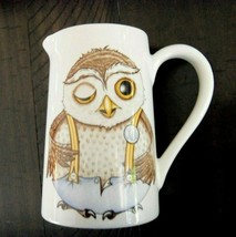 Arthur Wood England Pitcher With Owl Front And Back Unique - Vintage - £23.26 GBP