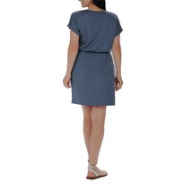 Hilary Radley Ladies&#39; Large Short Sleeve Drawstring Waist Dress, Blue Stripe - £14.93 GBP