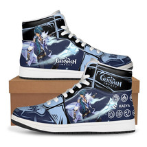 Kaeya Skill JD Air Force Sneakers Hip-Hop Game Genshin Impact Shoes-White - £67.92 GBP+