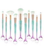 10Pcs Mermaid Style Makeup Brush Set C - $65.40 CAD
