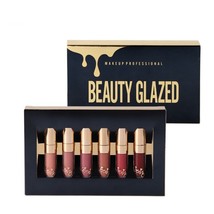 BEAUTY GLAZED 6Pcs/Set Professional Liquid Lipstick Lip Gloss Makeup Matte  Kit  - £30.63 GBP